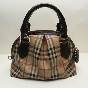 Burberry Haymarket Check Top Handle Purse